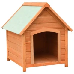 VIDAXL Caseta De Madera Para Perros Color Madera 72 Cm X 85 Cm X 82 Cm