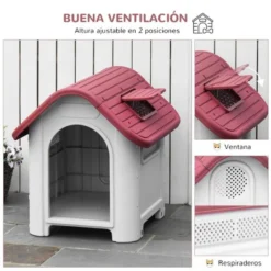 PawHut Caseta Con Puerta Extraíble Y Elevada Para Perros 59 Cm X 75 Cm X 66 Cm -Pet Tienda 37348 21090712202420 4 caseta puerta extra elevada para perros