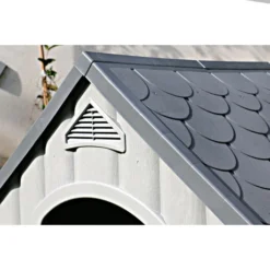 TK-Pet Caseta De Plástico 60% Reciclado ECO Para Perros 91 X 92 X 87 Cm -Pet Tienda caseta perros plastico gris TKP41103 M AG23205