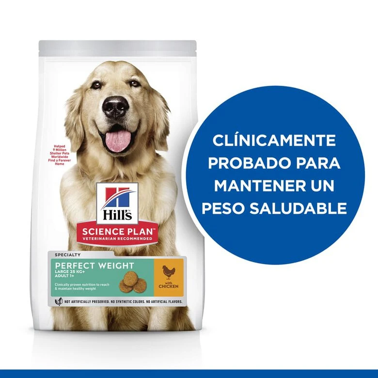 Hill's Science Plan Perfect Weight Adult Large Pollo Pienso Para Perros - Imagen 4