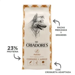 Criadores Adulto Cordero Y Arroz Pienso Para Perros De Razas Mediana Y Grande -Pet Tienda pienso gastroinestinal perros criadores arroz CRD2317 M 2