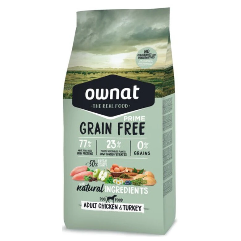 Ownat Grain Free Adult Pollo Y Pavo Pienso Para Perros