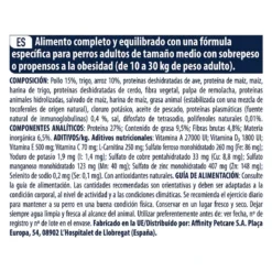 Affinity Advance Medium Light Pollo Y Arroz Pienso Para Perros -Pet Tienda pienso perros affinity advance adult medium light composicion ADV509319 M