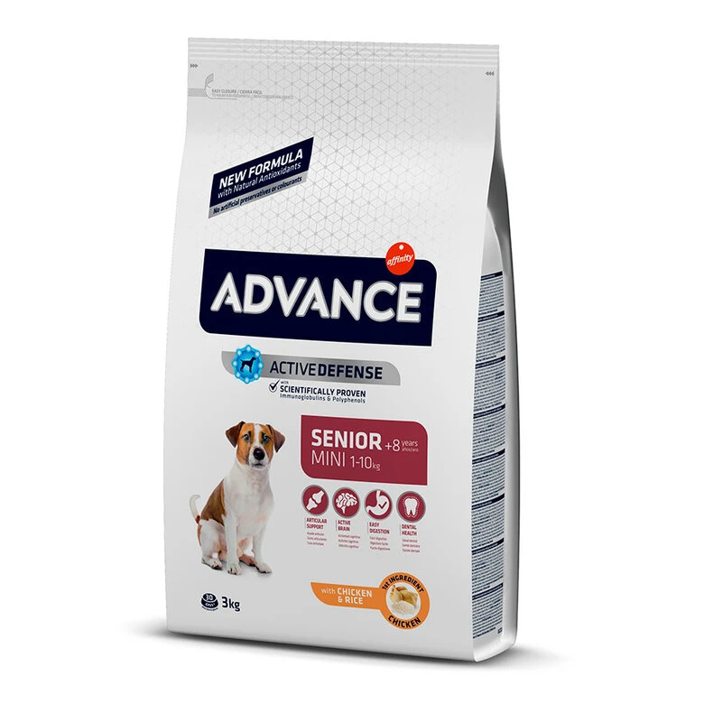 Affinity Advance Senior Mini +8 Pollo Y Arroz Pienso Para Perros