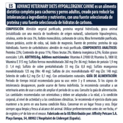Affinity Advance Veterinary Diets Hypoallergenic Pienso Para Perros -Pet Tienda pienso perros affinity advance veterinary diet hypoallergenic composicion ADV591219 M