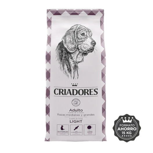 Criadores Adulto Light Pienso Para Perros De Raza Grande Y Mediana