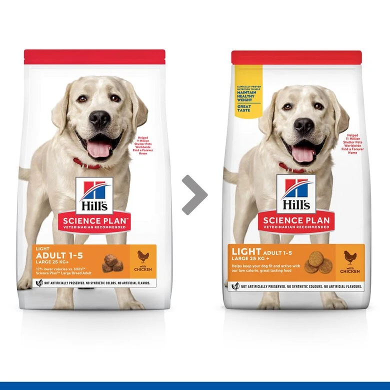 Hill's Science Plan Light Adult Pollo Pienso Para Perros 4 Hill's Science Plan Light Adult Pollo Pienso Para Perros - Imagen 4