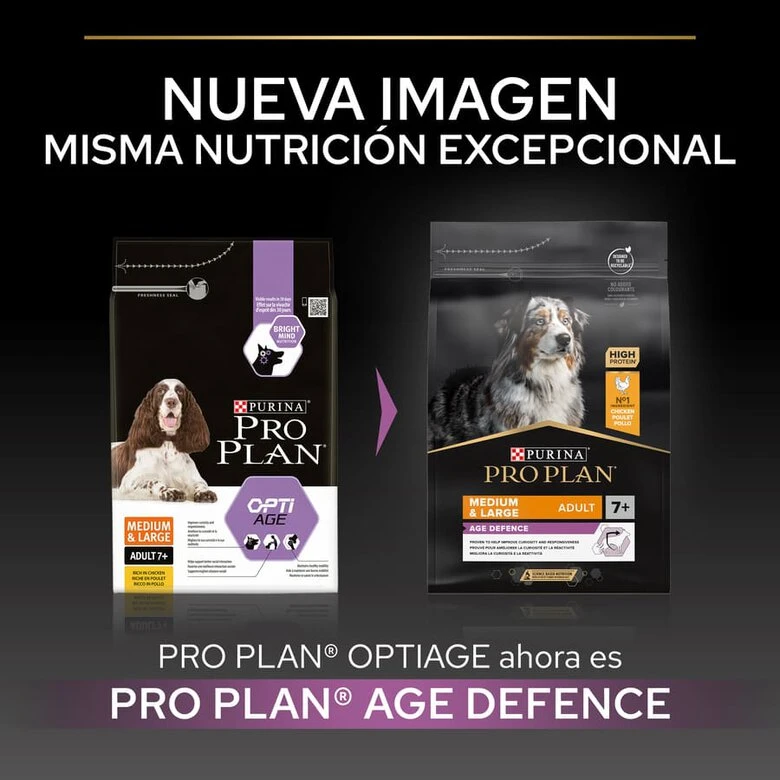 Purina Pro Plan Adult Medium Y Large Pollo Pienso Para Perros Sénior +7 - Imagen 2