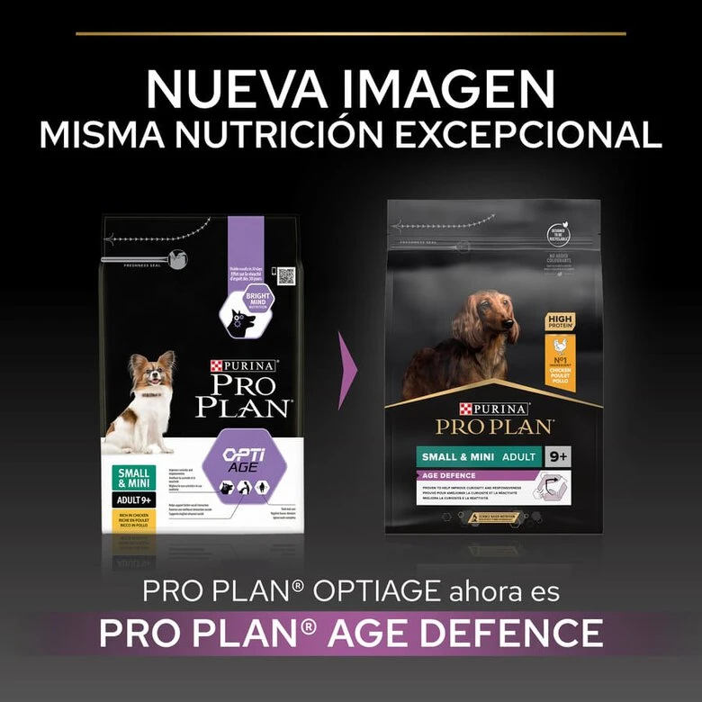 Purina Pro Plan Adult Small Y Mini Pollo Pienso Para Perros Sénior +9 - Imagen 2