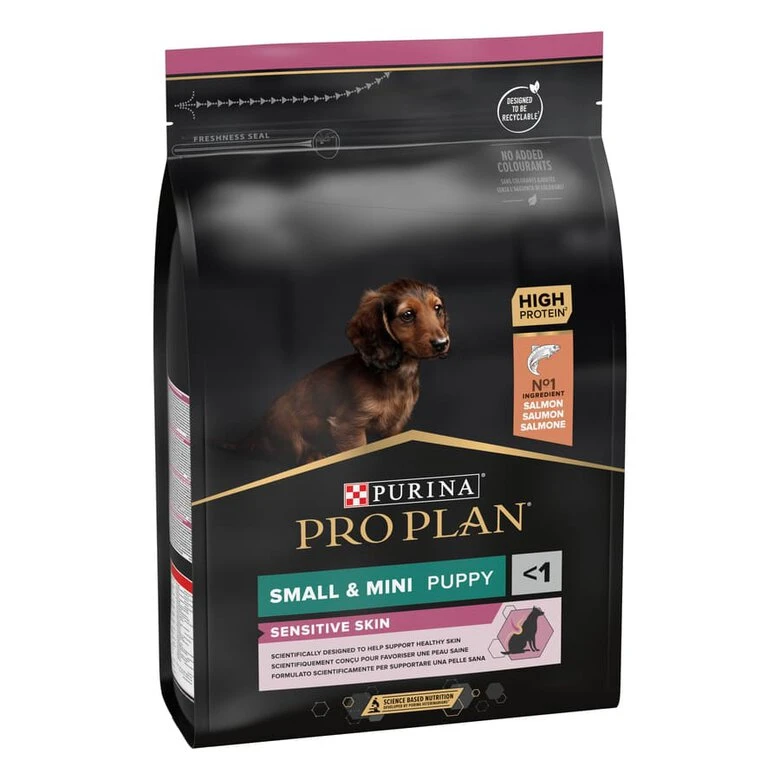 Purina Pro Plan Puppy Small Y Mini Salmón Pienso Para Perros Piel