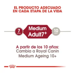 Royal Canin Medium +7 Adult Pienso Para Perros -Pet Tienda pienso perros royal canin adult medium 7 ROY152270 M205